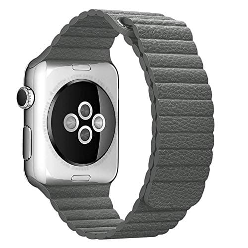 for Apple Watch Magnetic Leather Loop Band 42mm, Gray