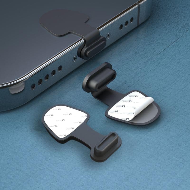 Type C Charging Port Silicone Dust Cover Lightweight Easy Install Water Resistant Plug White And Black Smart Daily Protection For Phones Tablets And Home Devices Phone accessory