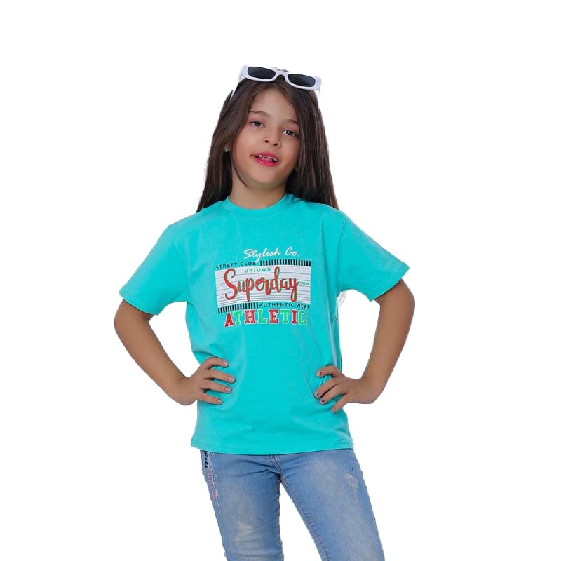 BEBO GIRLS T-SHIRT GIRLS PRINTED TEXT SLEEVE 8 YEARS MINT