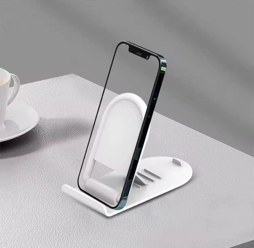 [Bedaya] Adjustable Foldable Desk Phone Stand - Mobile Phone Stand for Desk and Bed, Compatible with All Smartphones and Tablets, Compact Anti-Slip Design Portable electronic device stand