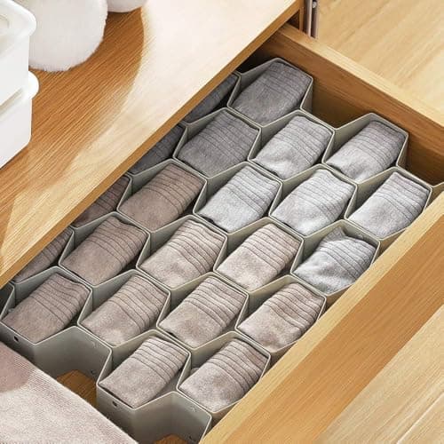 Honeycomb Drawer Organizer Divider for Socks Underwear and Accessories