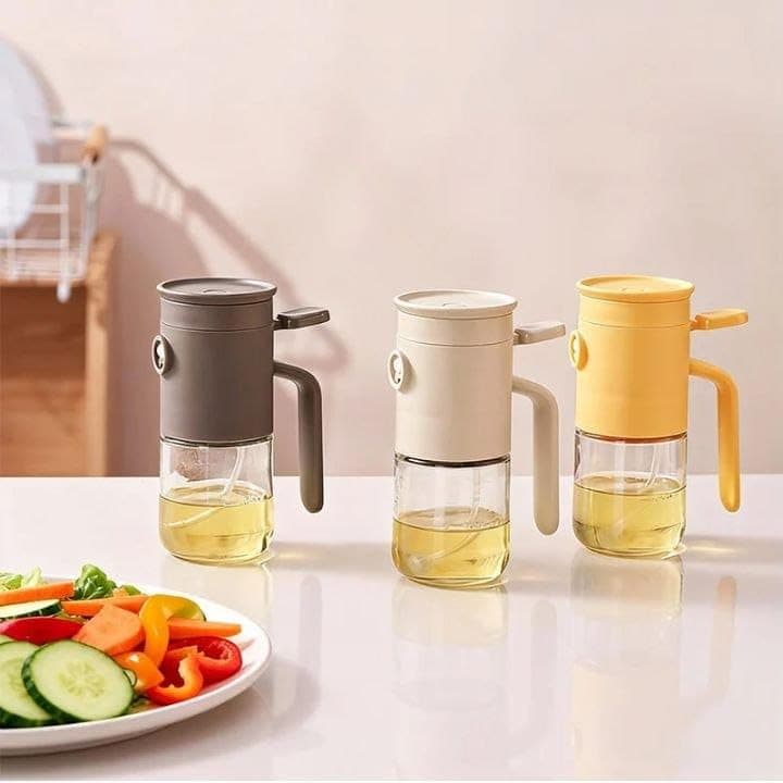 Generic 2-in-1 Glass Oil Dispenser and Sprayer with Handle, 150 ml, .mk
