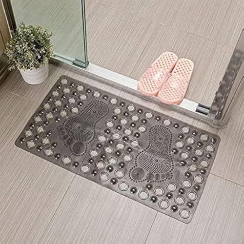 Generic Silicone Rectangular Bath Mat, Multi Color, 65cm x 65cm, Non-Slip, Anti-Bacterial & Anti-Fungal, Suitable for Bathroom, Shower, Pool Areas