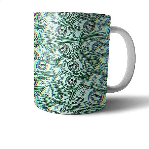 Ceramic Dollars Print Mug - Multi Color Drinking cup