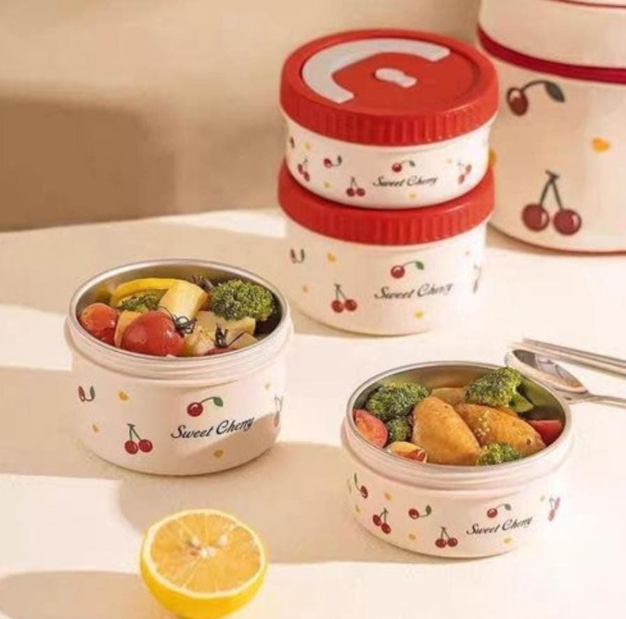 Generic Lunchbox, Made of safe, rust-resistant 304 stainless steel., Keeps food hot thanks to its thermal insulation, preventing your hands from getting hot.,rom