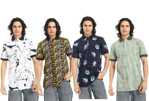 Red Circle Mens Bundle of 2 Self Pattern Regular Fit Polo Shirt - Multicolor Bundle of 2 Self Pattern Regular Fit Polo Shirt Outerwear