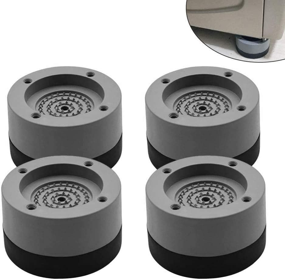 Heavy Duty Adjustable Washing Machine Platform with Anti-Vibration Shock Pads Lifts Appliance from Water Rust Protects Floors 4-Pack Furniture floor protector