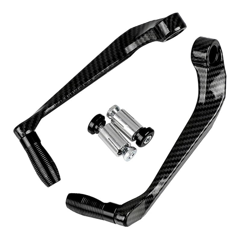 KaberMisr 2020 Brake and Clutch Lever Protector, Handguard Horn, for Motorcycles, Designed to Protect Handles and Hands in Case of Collision or Drop (2 Pieces, Carbon Black, Code:10313) Powersports protective gear