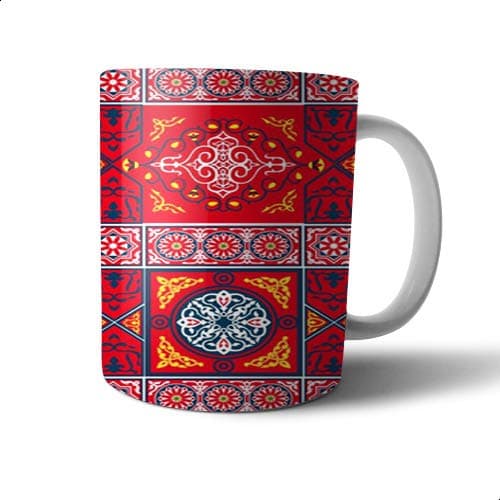 Ceramic Ramadan Pattern Print Mug - Multi Color Drinking cup