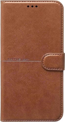 Full Protection Leather Cover Full Protection For Oppo A6 Pro (Brown) Cellular phone case