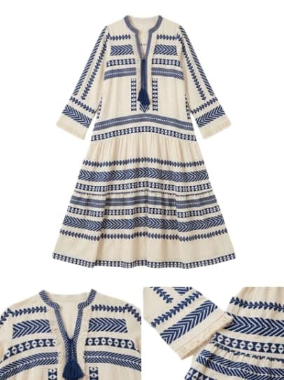 Viscose Dress – Comfortable and Light Women's Design for Home Outdoor Daily Use (AN)