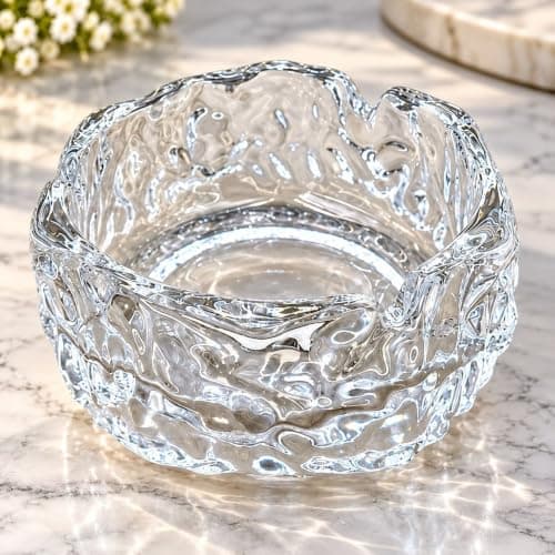 Generic Crystal glass ashtray, Large, practical size, Round, .Ais