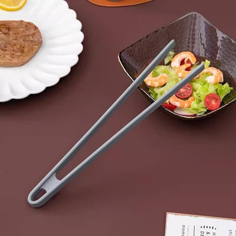 Light Blue Silicone Heat Resistant Frying Tongs Kitchen Cooking Tool Tong utensil