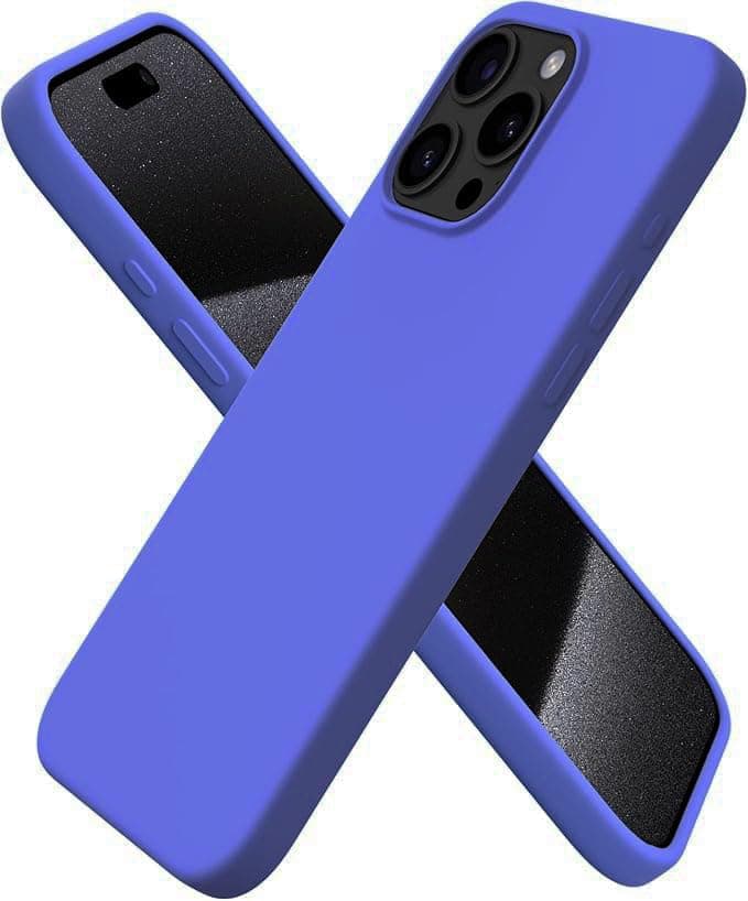 Compatible with iPhone 13 Pro Max Case 6.7", Slim Liquid Silicone 3 Layers Soft Gel Rubber Shockproof Protective Phone Case with Anti-Scratch Microfiber Lining (Blue) Cellular phone case
