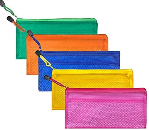 5 Pieces Pencil Case Pencil Case Stationery Travel Document Holder Cosmetic Bag (Color May Vary, 23cm x 11cm) A6 Office products