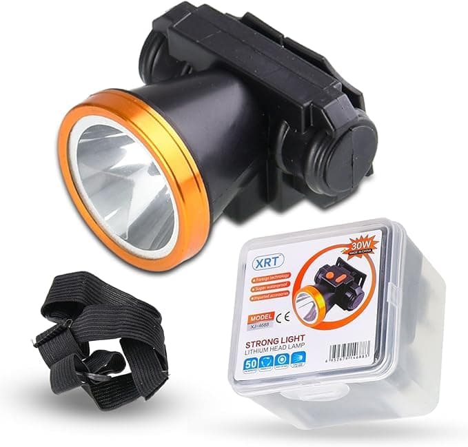 Emergency Headlamp, 30W LED Headlights, 150M Range, High Technology, Waterproof, for Running, Camping, Fishing Outdoor