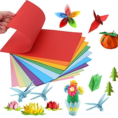 A4 Coloured Card Paper - 50 Sheets Double Sided Handmade Origami Paper for Children Arts Crafts Projects - Assorted Pastel Cardstock