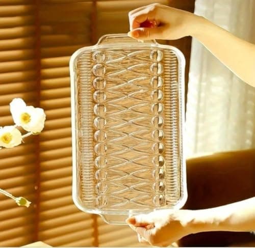 Generic Glass serving tray, Pure crystal glass, Size 30 x 20, .mek