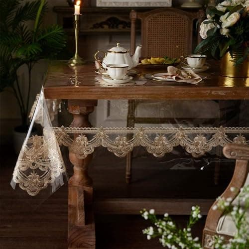 Transparent PVC Dining Table Cover 150 x 210 cm Easy Wipe Clear Tablecloth for Daily Home Use Practical Fit for Different Table Sizes and Shapes