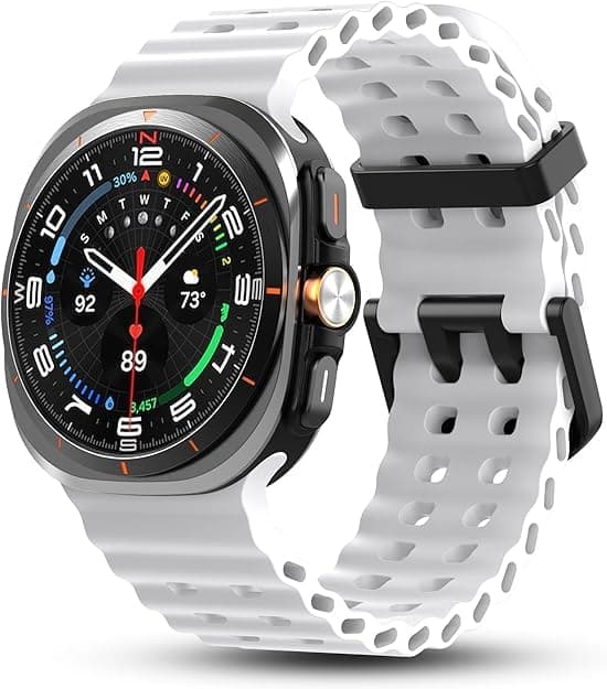 Sport Band Compatible with Samsung Galaxy Watch Ultra Band 47mm (2024) Women Men, Breathable Soft Silicone Waterproof Watch Strap Accessories for Samsung Watch Ultra Band