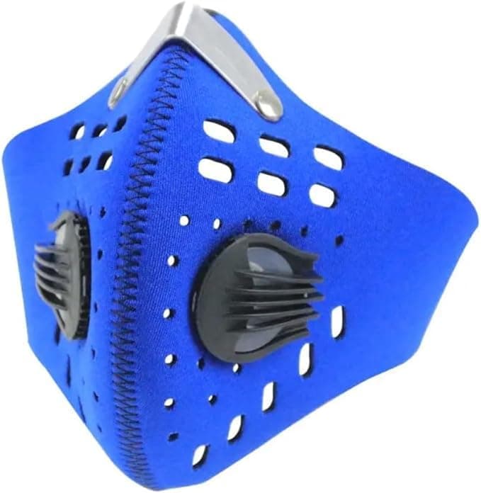 Face Mask Filter Valve Reusable Breathable Dust Pollution Protection Outdoor Sun Protection for Men Women (1 Piece, Blue) -SA CAR Safety mask