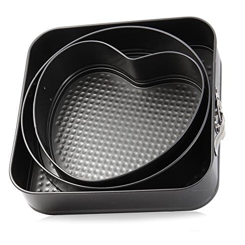 3 Set Springform Pans Cake Bakeware Mould Kitchen Accessories - Gray