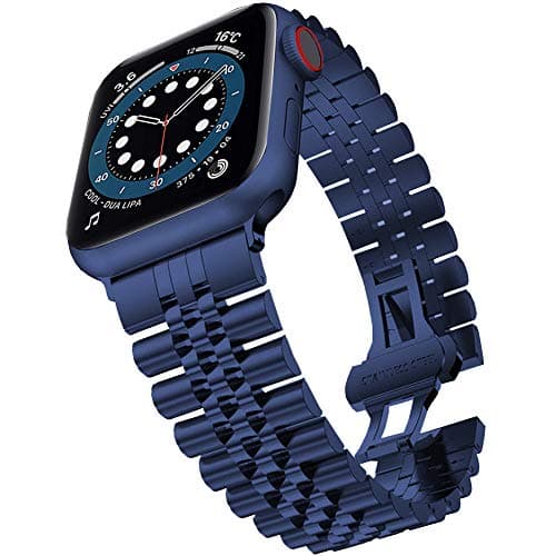 Miimall Metal Replacement Strap with Butterfly Clasp iWatch Watch Strap for Apple Watch Watch band