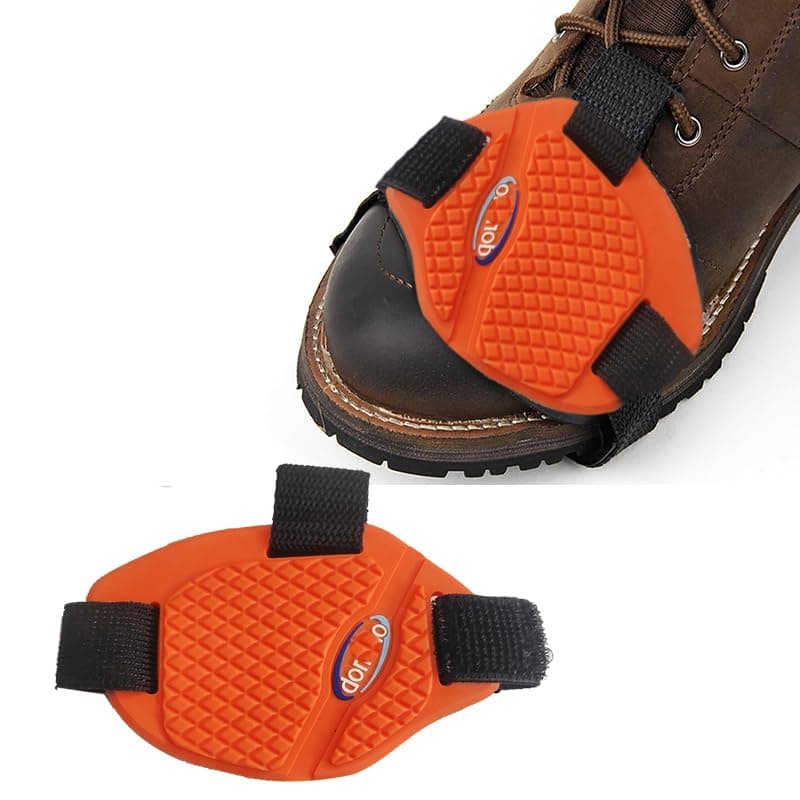 KaberTrade Motorcycle Gear Shift Shoe Cover Anti-Slip Rubber Adjustable Elastic Strap (1 Piece, Orange, Code:9642)