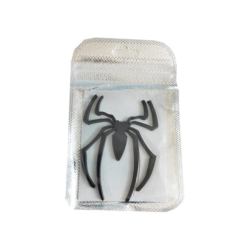 KaberTrade 3D Metal Spider Sign Decal Sticker for All Cars, Bikes, Trucks and SUVs (Black Spider Sticker, 7.5cm, Code:9869)