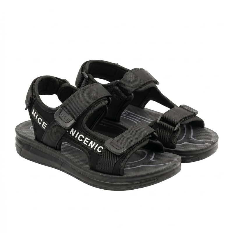 TAG Men's Lightweight Fashion Sandals (TAG) - High Quality Materials - Black - Suitable for Walking and Summer, Size 41-46