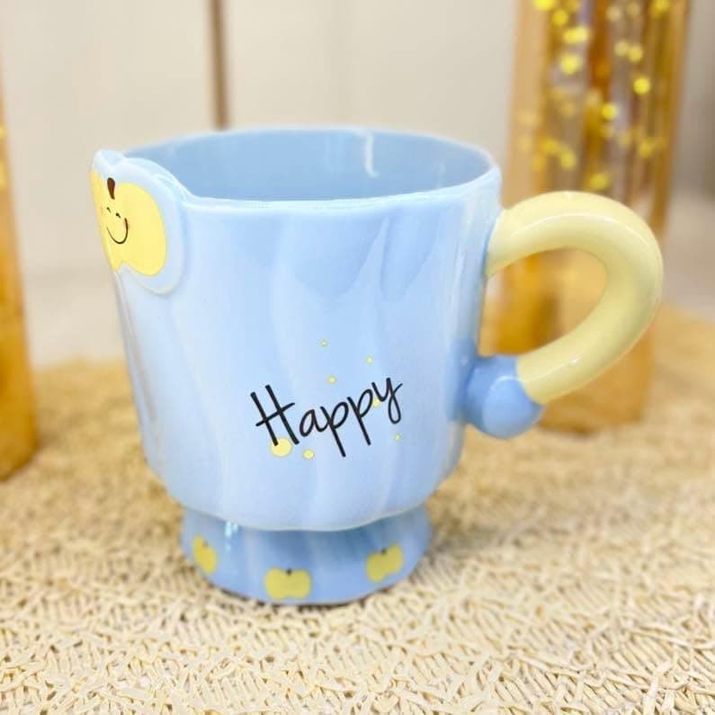 Elegant Porcelain Mug Cute Kitty Design for Hot and Cold Drinks Home Office
