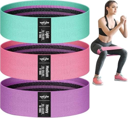 Circle M Fabric Resistance Loop Bands Set: Non-Slip Booty Workout Exercise Bands