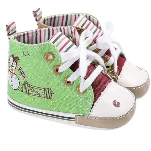 Mix&Max baby-boys Sneakers Fibers Shoes Embroidered Snowman Sneaker Slipper