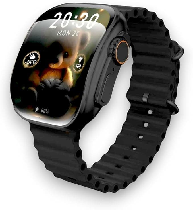 Smartwatch X10 ultra 3 with 2.20 inch curve display, wear.fit pro app, Smart Watch support NFC,voice assistant,CHAT GPT, for all Smart Phones 2025 NEW color (Black) Wearable computer