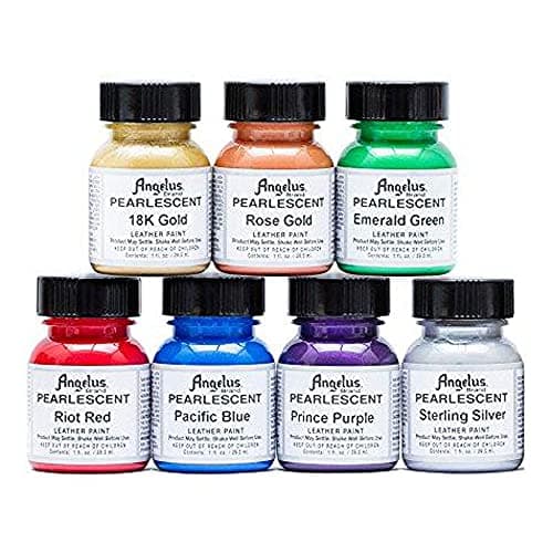 Angelus Pearlescent Leather Acrylic Paint Complete 1 OZ KIT (Original Version)