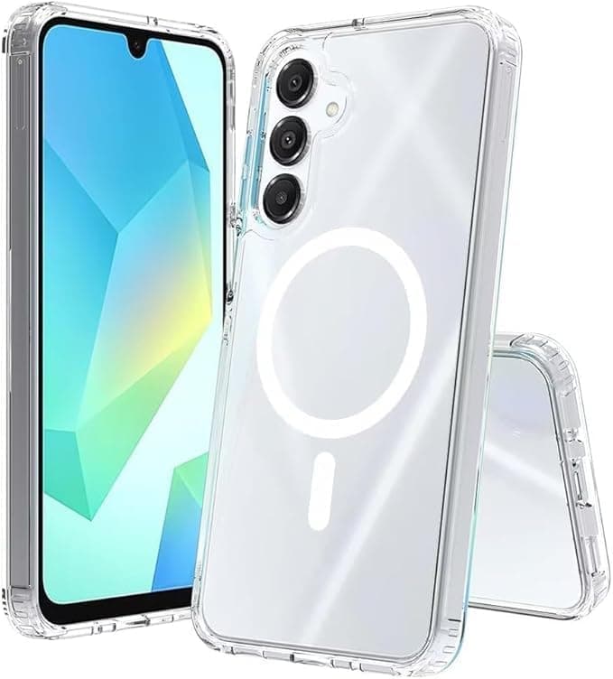 Magnetic for Samsung Galaxy A14 Case Clear, [Compatible with Mag-safe] Slim Thin Anti-Yellow Shockproof Phone Cover for Samsung A14, Transparent Cellular phone case