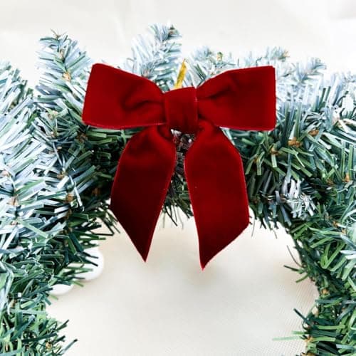 Celebration Accessory - Large Red Christmas Bow for Luxurious Decor, Suitable for Christmas Tree, Windows, and Gifting, Creating a Festive and Elegant Display Hanging ornament