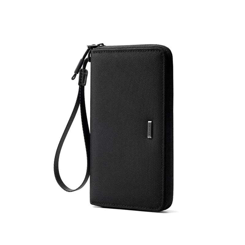 MARK RYDEN MR83 Men’s Long Wallet, Large Zip Around Wallet with 8 Card Slots, 5 Bill Compartments and Coin Pocket, Oxford Weave Fabric Wallet with Wrist Strap Carrying case or bag