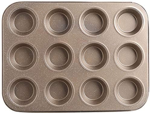 Cupcake Mold, 12 Holes - Brown Bakeware