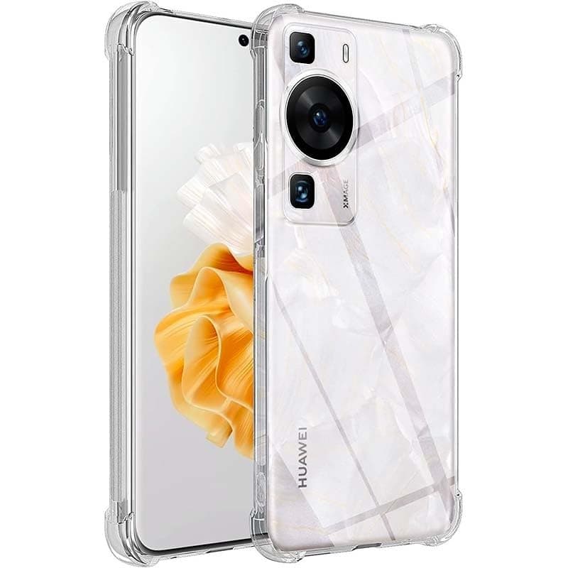 ELMO3EZZ Compatible with for Huawei P60 Pro Clear TPU Four Corners Protective Cover Transparent Soft Cellular phone case