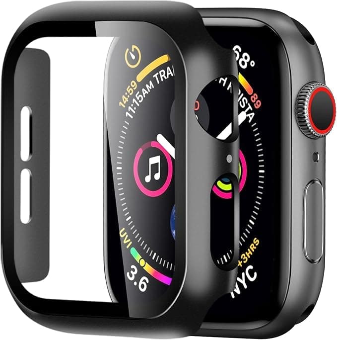 Ultra-Thin Hard PC Protective Case for Apple Watch Series 10 42mm, 360° Protection, 0.12mm Glass, Shockproof, Hard PC Material, Slim Fit (Black)