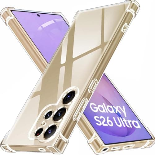 For Samsung Galaxy S26 Ultra Clear Slim TPU Silicone Protective Case | Slim clear flexible TPU case with shock-absorbing design and soft silicone finish Cover for Samsung Galaxy Ultra Cellular phone case