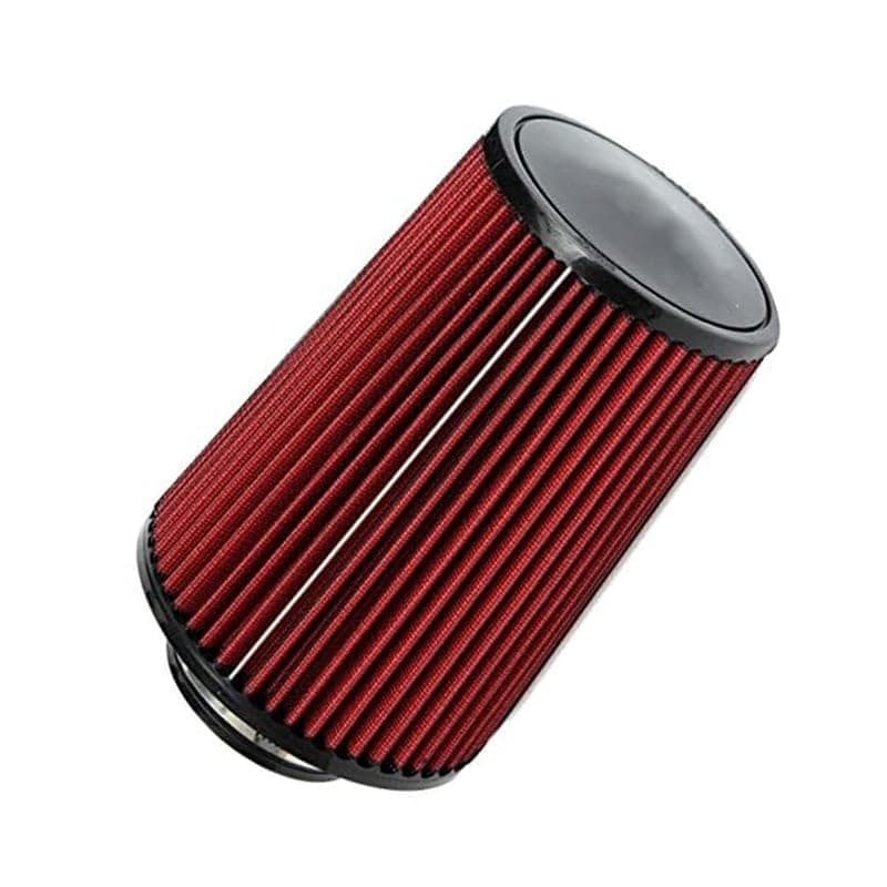 KaberTrade Dry Air Filter, Cold Air Intake Cone Replacement, High Performance and Washable Clip-on Fit, Suitable for Most Cars(Hole: 3 Inch, Large Size: 24cm, KN Red, Code:9857) Engine air filter