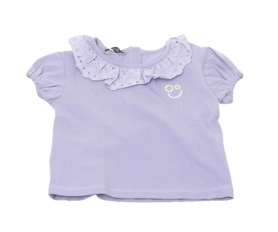 BEBO Girls Plain T -Shirt - 12M - Purple