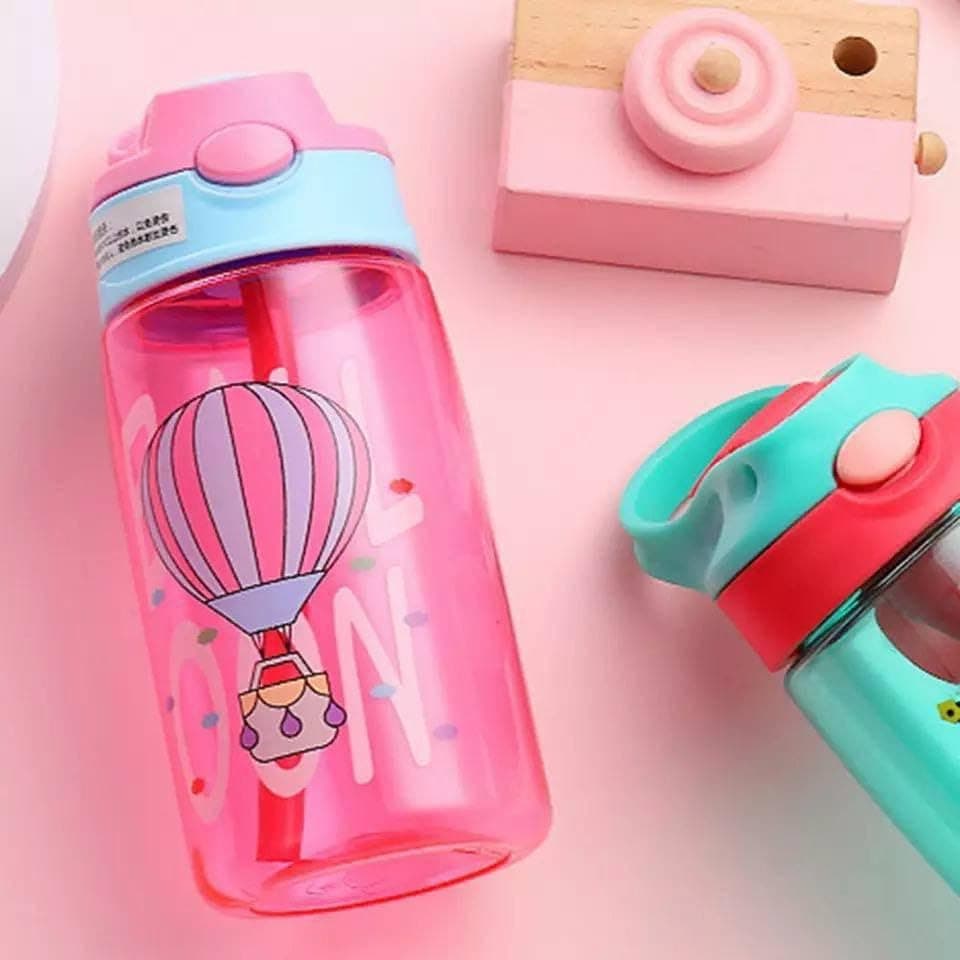 Generic Water bottle, Straw and safety lock, Food-safe acrylic material, 500ml capacity, Available in multiple colors, .ri