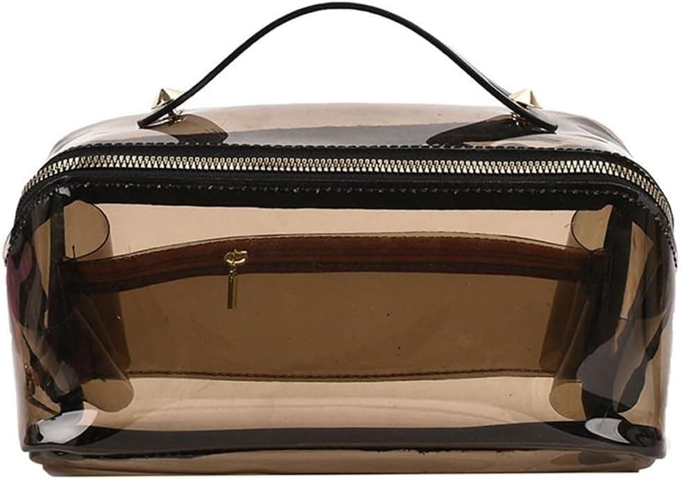Transparent Leather Makeup Bag for Travel and Daily Cosmetic Storage Cosmetic case