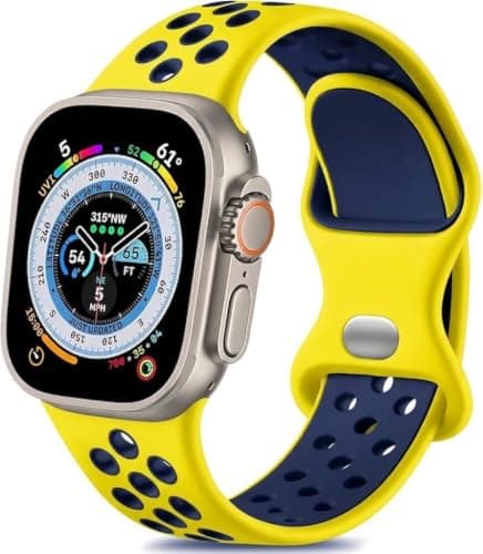 Strap (Compatible with Apple Watch Band 42mm 44mm 45mm 49mm), Breathable Silicone Sport Replacement Wristband Strap for iWatch Ultra/Ultra2 Series 11/10/9/8/7/6/5/4/3/2/1/SE/SE2