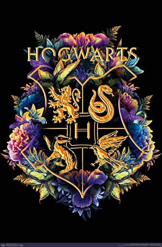 Trends International Wizarding World: Harry Potter-Floral House Crests Wall Poster, 22.375 in x 34 in, Unframed Version Wall art