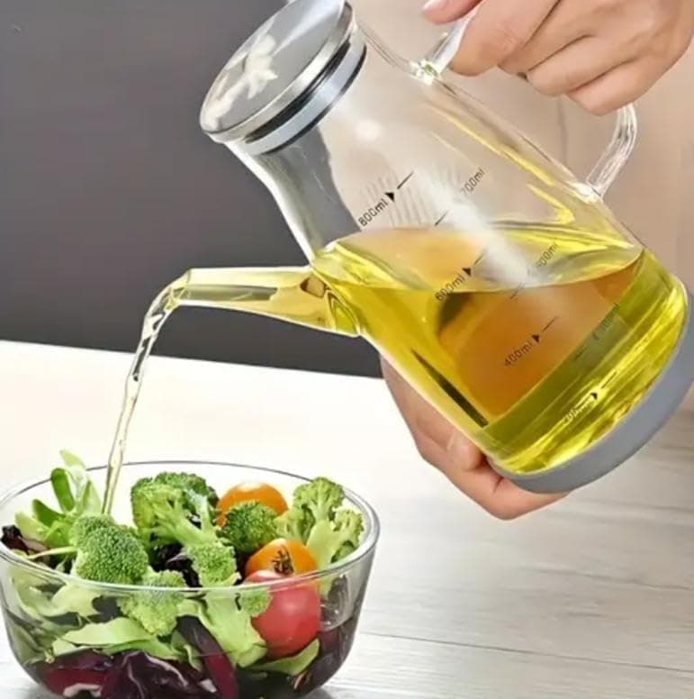 Generic Glass Oil Dispenser Bottle with Lid, Heat-Resistant, 800ml Capacity, for Tea and Herbs, .kl