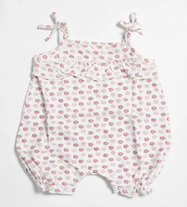 lovely land Baby Girls Girls' Jumpsuit with flower print Shapewear Bodysuit (pack of 1)